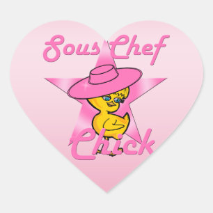 Sous Chef Chick #8 Heart Sticker