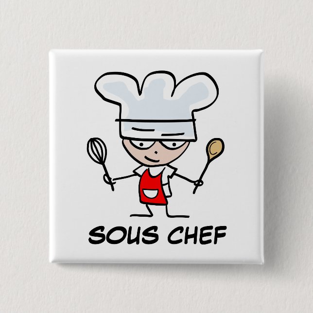 Sous chef pinback button (Front)