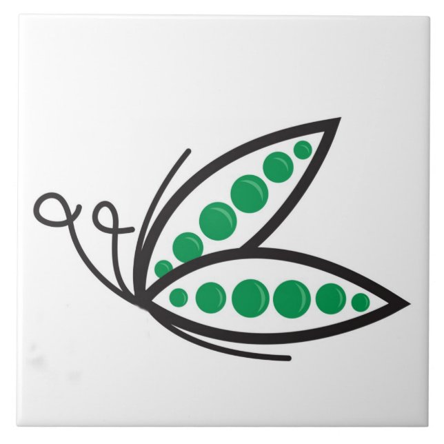 Sous-plat en céramique "Foodista en mission" Tile (Front)