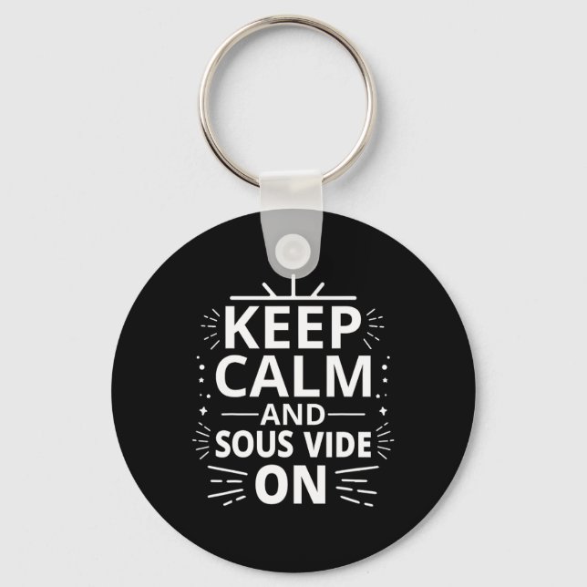 Sous Vide Cooking Quote For A Sous Vide Lover  Key Ring (Front)