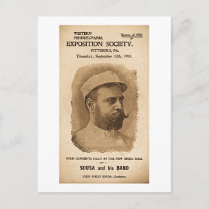 Sousa and his Band 1901 - Vintage Advertisement Postcard