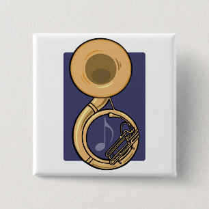 sousaphone 15 cm square badge