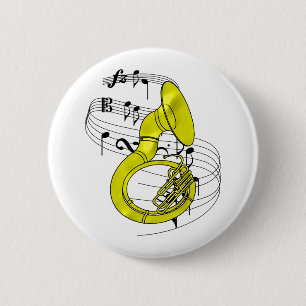 Sousaphone 6 Cm Round Badge