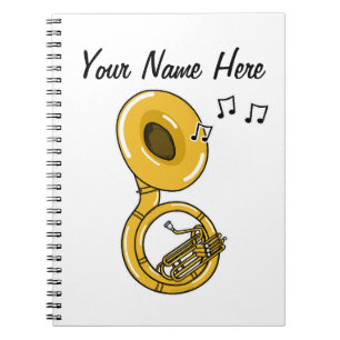 Sousaphone Brass Musician Music Teacher Custom Notebook