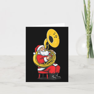 Sousaphone Christmas Musician Santa Xmas Boys Wome Card