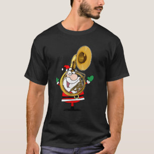 Sousaphone Marching Band Christmas Santa Gift For  T-Shirt