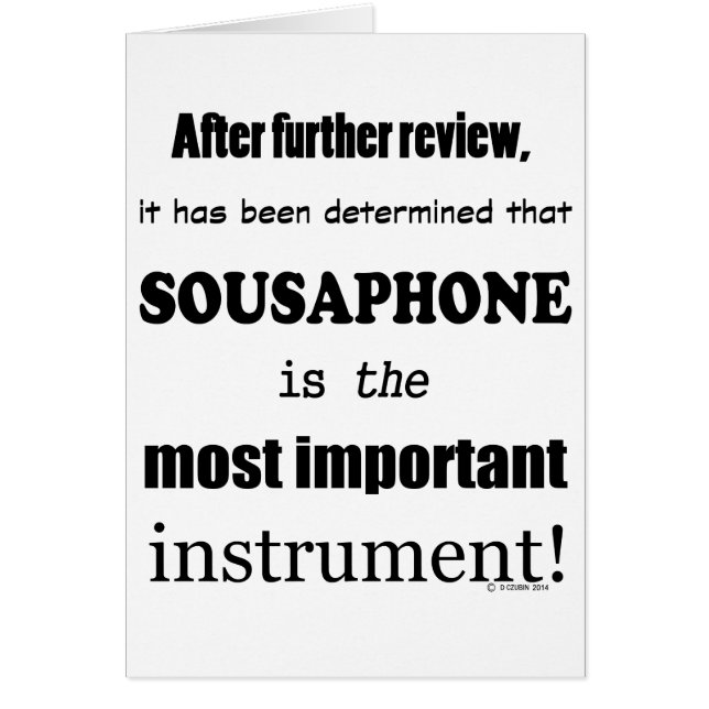 Sousaphone Most Important Instrument (Front)