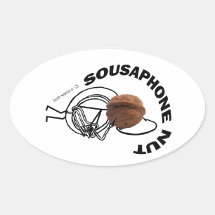 Sousaphone Nut Oval Sticker