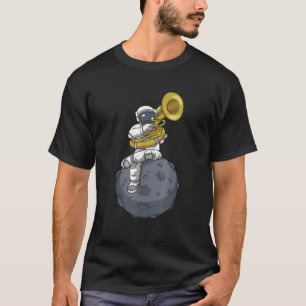 Sousaphone Player Astronaut Marching Band Lover Mu T-Shirt