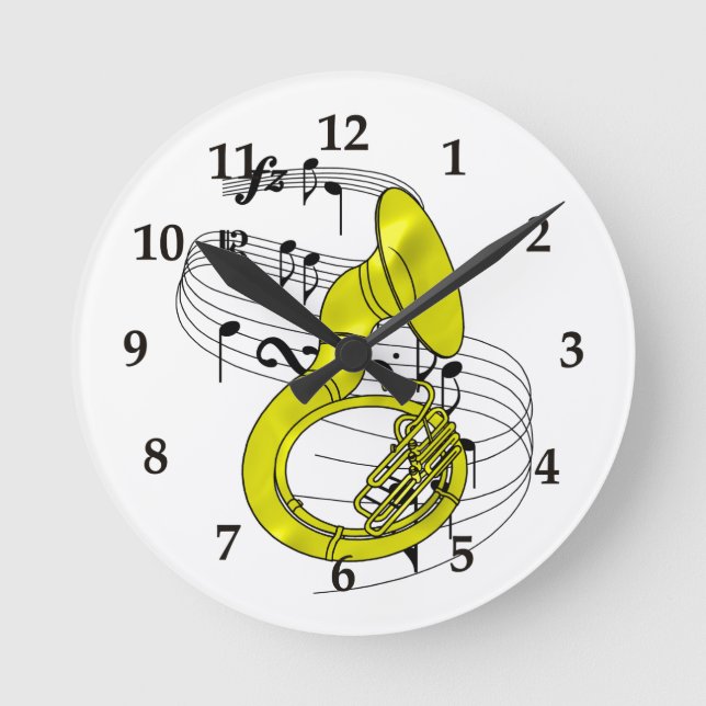 Sousaphone Round Clock (Front)