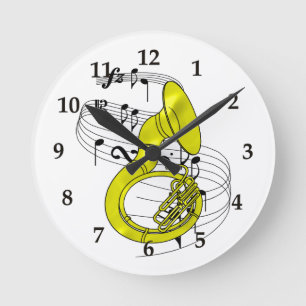 Sousaphone Round Clock