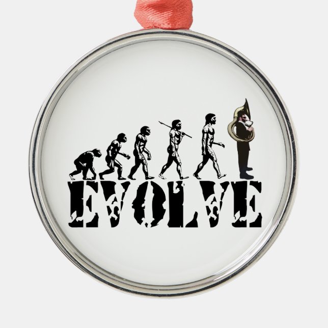 Sousaphone Tuba Tubas Evolution Musical Art Metal Ornament (Front)