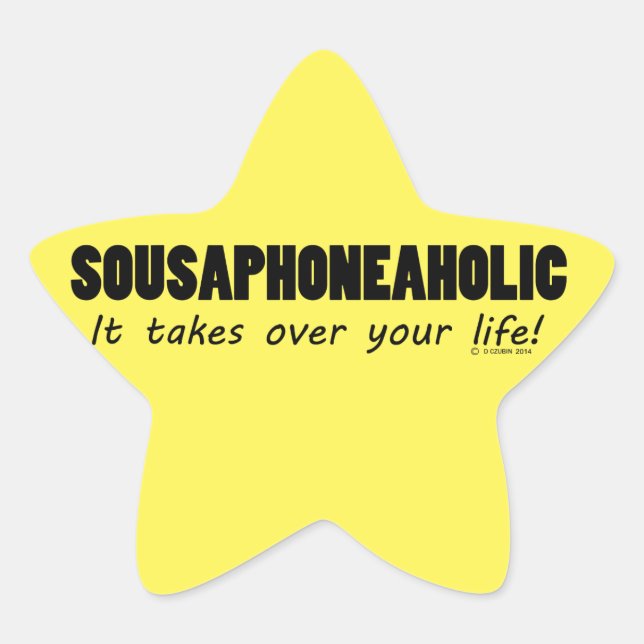 Sousaphoneaholic Life Star Sticker (Front)
