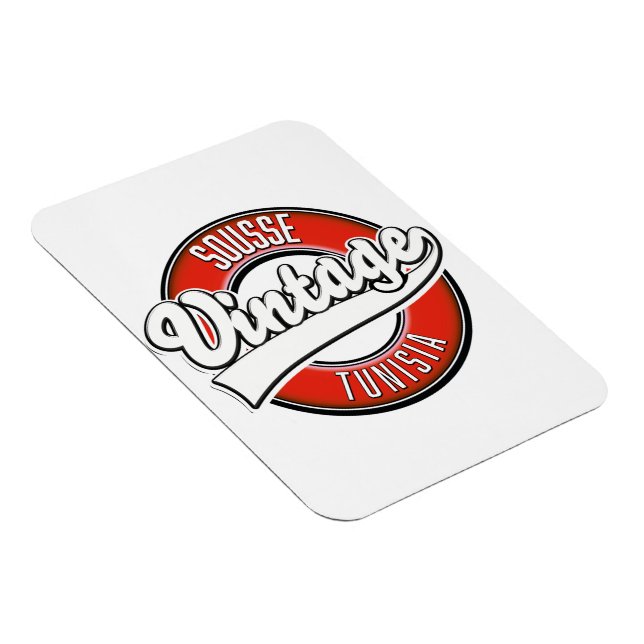 Sousse tunisia vintage style logo magnet (Right Side)