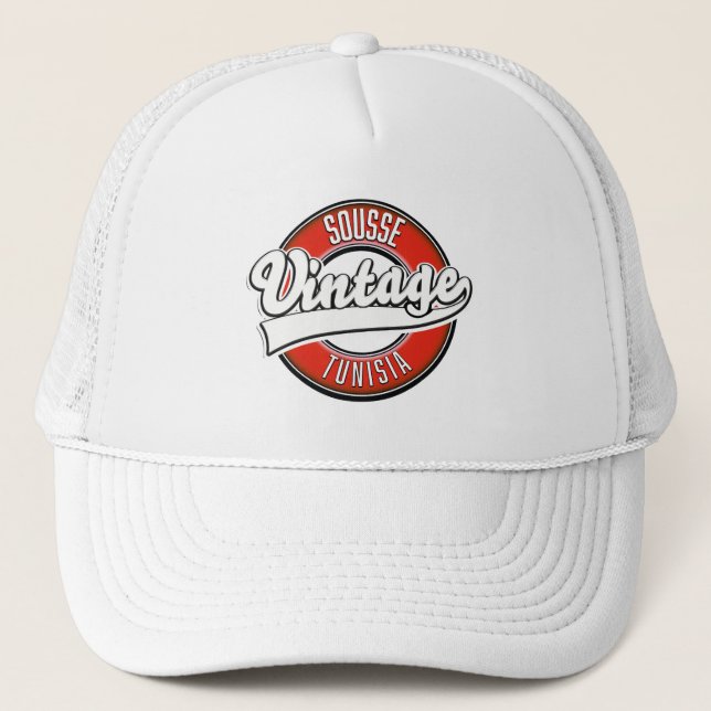 Sousse tunisia vintage style logo trucker hat (Front)