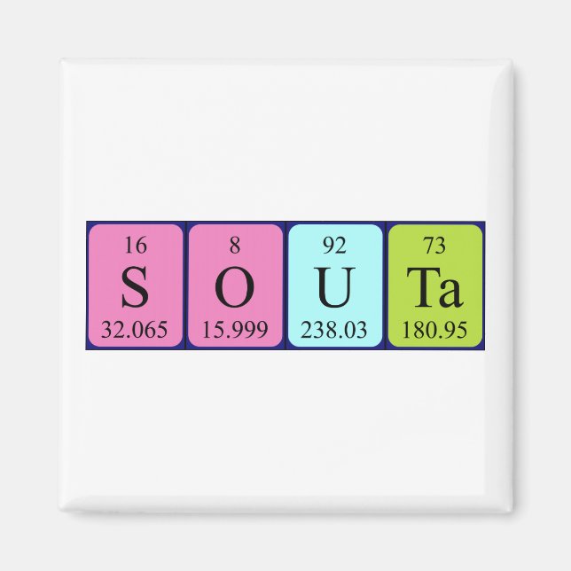 Souta periodic table name magnet (Front)