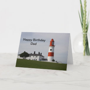 Souter Lighthouse England Happy Birthday Dad Card