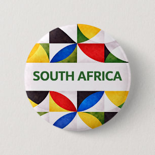 South Africa 6 Cm Round Badge