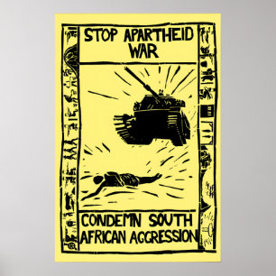 South Africa Apartheid War Poster Nelson Mandela