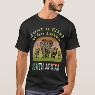 South Africa Big 5 Wildlife Just a Girl Who Loves T-Shirt