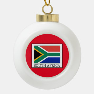 South Africa Ceramic Ball Christmas Ornament