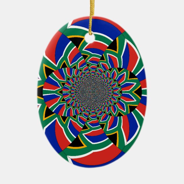 South Africa Ceramic Tree Decoration (Front)