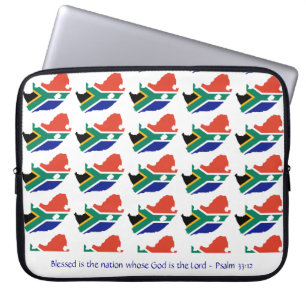 SOUTH AFRICA Christian Bible Blessed Nation Laptop Laptop Sleeve