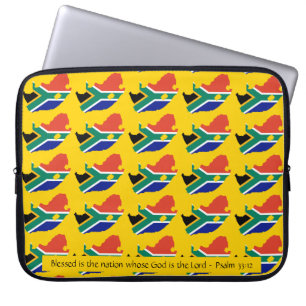 SOUTH AFRICA Christian Blessed Laptop Yellow Laptop Sleeve