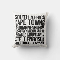 South Africa Cities Word Art - Cape Town Travel