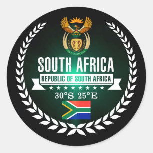 South Africa Classic Round Sticker