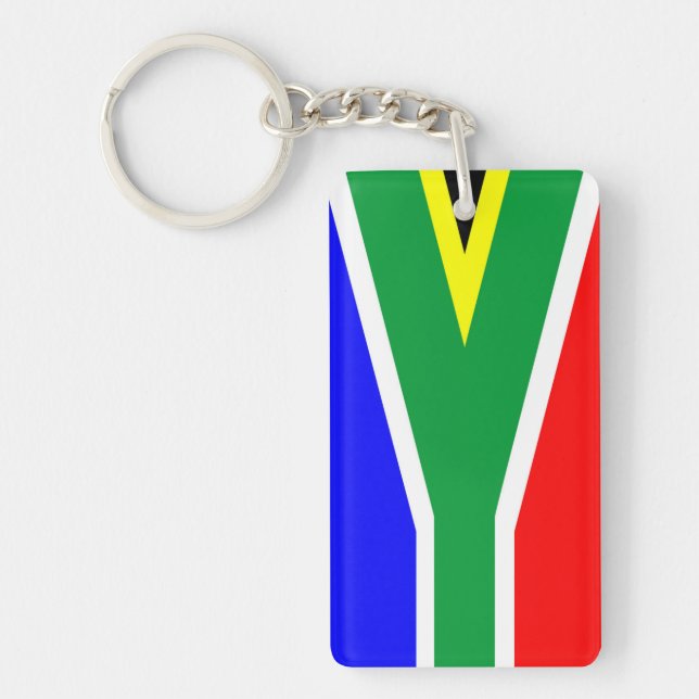 south africa country flag nation symbol name text key ring (Front)