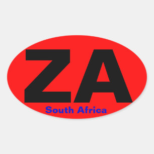 SOUTH AFRICA European-style Oval Sticker