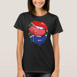 South Africa Fan Flag Mouth Soccer South African T-Shirt