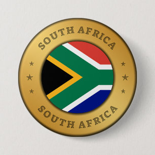 South Africa Flag 7.5 Cm Round Badge
