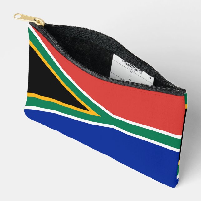 South Africa flag Accessory Pouch (Open)