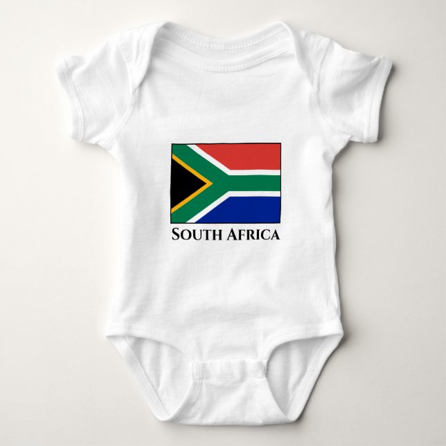 South Africa Flag Baby Bodysuit (Front)