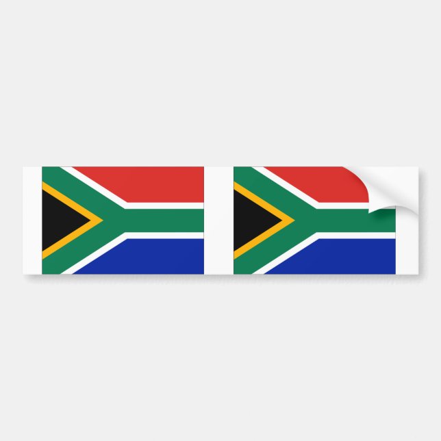 South Africa Flag Bumper Sticker (Front)