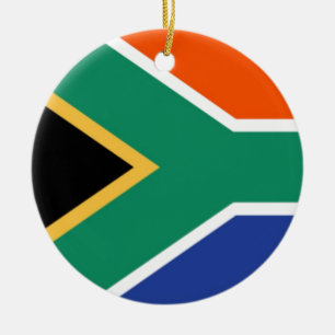 South Africa Flag Ceramic Tree Decoration