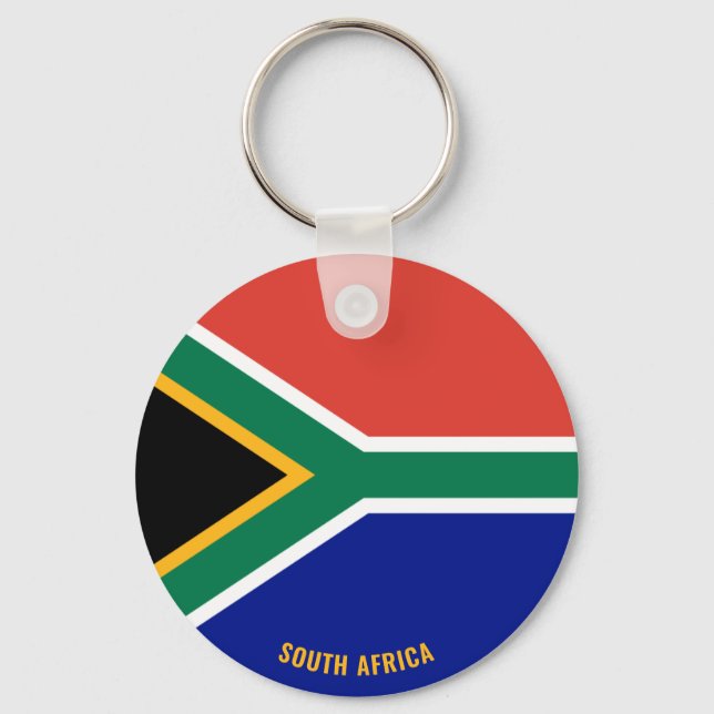 South Africa Flag Charming Patriotic Key Ring (Front)