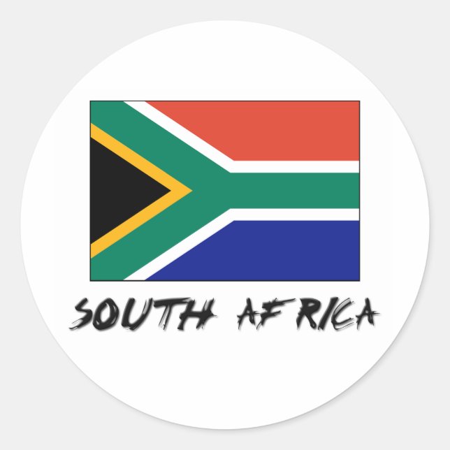 South Africa Flag Classic Round Sticker (Front)