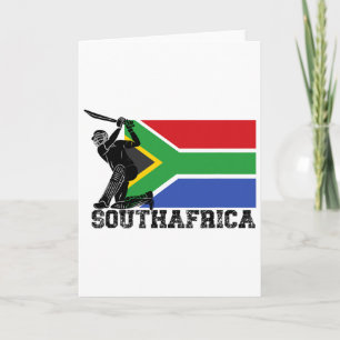 South Africa Flag Cricket Player Tsman Sports Team Card