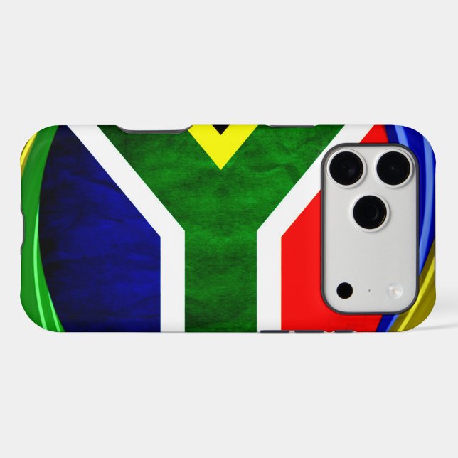 South Africa Flag: Dynamic Swirl Motif (Back (Horizontal))