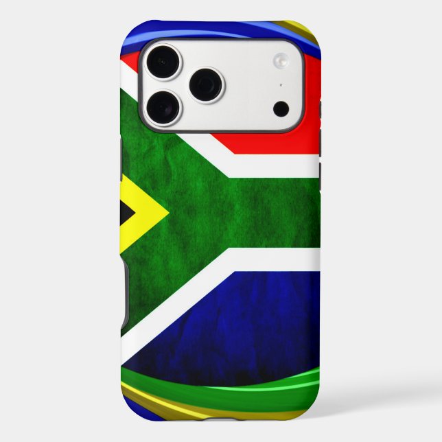 South Africa Flag: Dynamic Swirl Motif (Back)