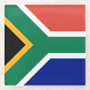 South Africa Flag Glass Coaster