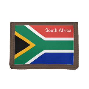 South Africa flag graphic on a Trifold Wallet