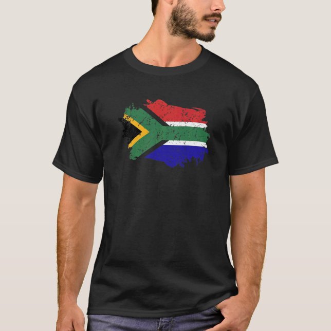 South Africa Flag Grunge Country Flag South Africa T-Shirt (Front)