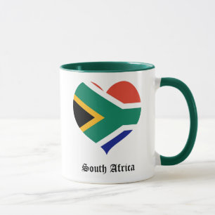 South Africa flag heart Mug