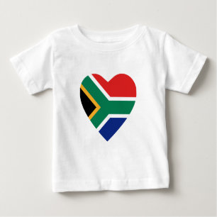 South Africa Flag Heart T-Shirt