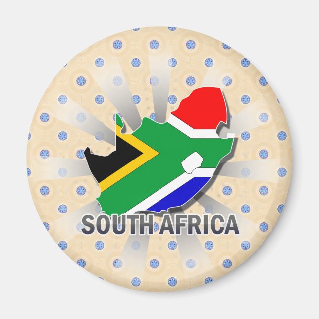 South Africa Flag Map 2.0 Magnet (Front)