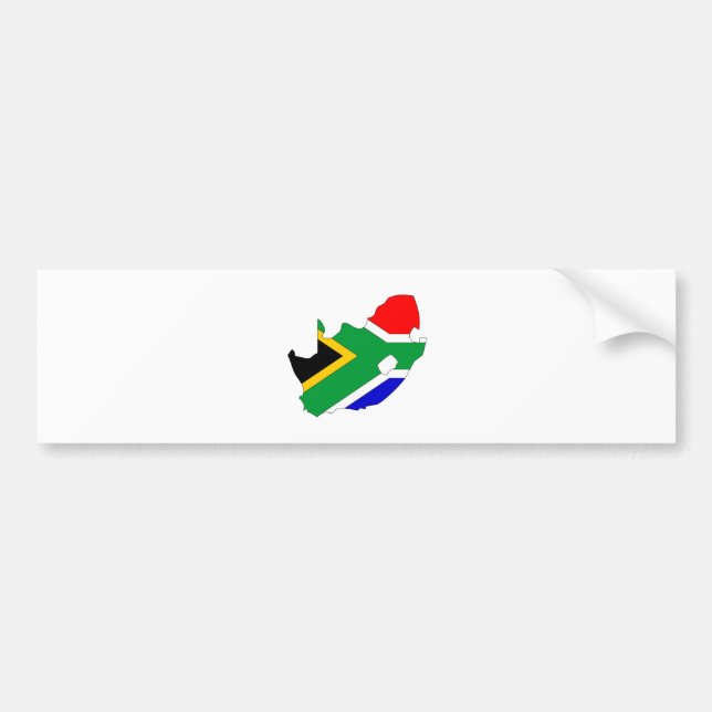 South Africa Flag Map full size Bumper Sticker (Front)